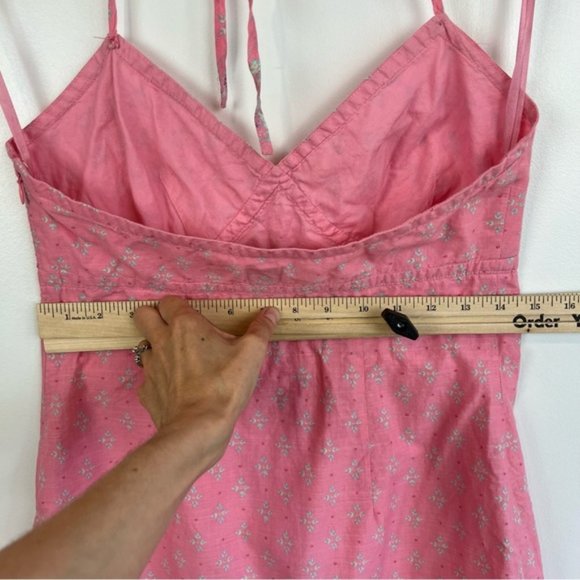 Vintage Y2K Hot Pink Haltertop Handkerchief Mini Dress from Gap - Picture 8 of 16